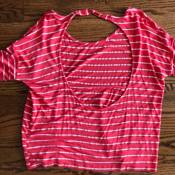 Open back, striped shirt - Picture 2 of 2